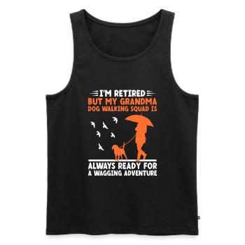 Hundeliebhaber Rentner Oma Rentner Hundebesitzer Hund - Männer Premium Bio Tank Top - Schwarz - Vorne - Michal (187cm)