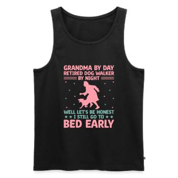 Hundeliebhaber Rentner Oma Rentner Hundebesitzer Hund - Männer Premium Bio Tank Top - Schwarz - Vorne - Michal (187cm)