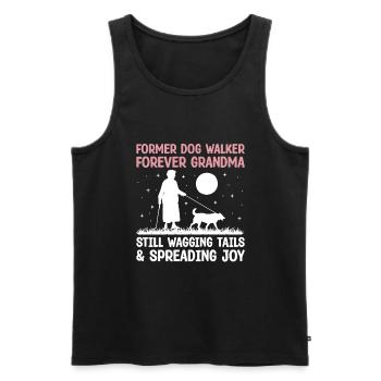Hundeliebhaber Rentner Oma Rentner Hundebesitzer Hund - Männer Premium Bio Tank Top - Schwarz - Vorne - Michal (187cm)