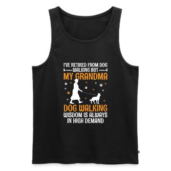 Hundeliebhaber Rentner Oma Rentner Hundebesitzer Hund - Männer Premium Bio Tank Top - Schwarz - Vorne - Michal (187cm)