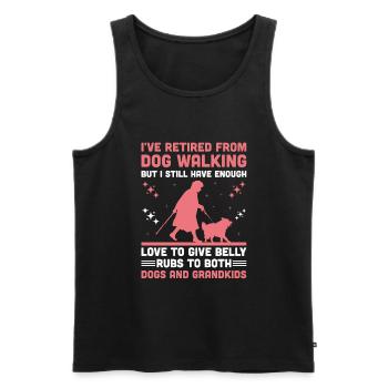 Hundeliebhaber Rentner Oma Rentner Hundebesitzer Hund - Männer Premium Bio Tank Top - Schwarz - Vorne - Michal (187cm)