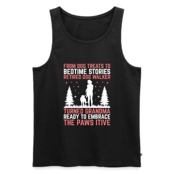 Hundeliebhaber Rentner Oma Rentner Hundebesitzer Hund - Männer Premium Bio Tank Top - Schwarz - Vorne - Michal (187cm)