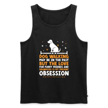 Hundeliebhaber Rentner Oma Rentner Hundebesitzer Hund - Männer Premium Bio Tank Top - Schwarz - Vorne - Michal (187cm)