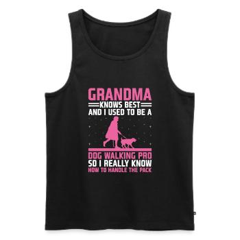 Hundeliebhaber Rentner Oma Rentner Hundebesitzer Hund - Männer Premium Bio Tank Top - Schwarz - Vorne - Michal (187cm)