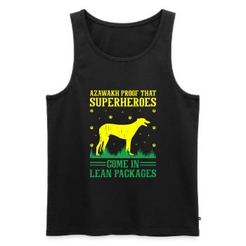 Azawakh Hundebesitzer Arabischer Windhund Tuareg Sloughi - Männer Premium Bio Tank Top - Schwarz - Vorne - AI Model Male 178 light (178cm)