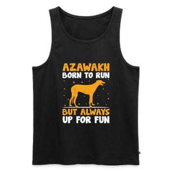 Azawakh Dog Owner Arabian Greyhound Tuareg Sloughi - Men's Premium Organic Tank Top - black - Front - AI Model Male 178 light (178cm)