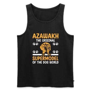 Azawakh Hundebesitzer Arabischer Windhund Tuareg Sloughi - Männer Premium Bio Tank Top - Schwarz - Vorne - AI Model Male 178 light (178cm)
