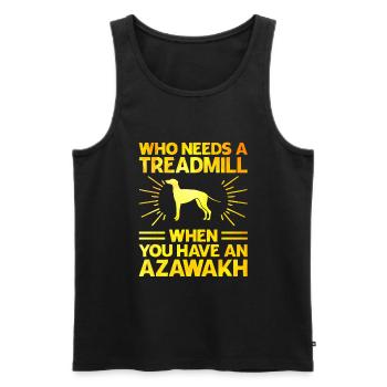 Azawakh Hundebesitzer Arabischer Windhund Tuareg Sloughi - Männer Premium Bio Tank Top - Schwarz - Vorne - AI Model Male 178 light (178cm)