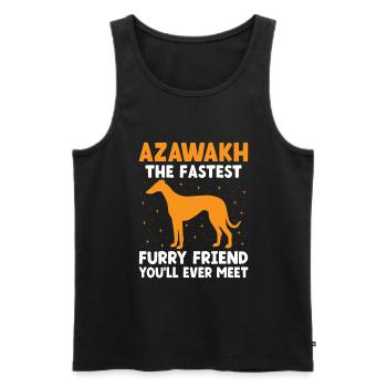 Azawakh Hundebesitzer Arabischer Windhund Tuareg Sloughi - Männer Premium Bio Tank Top - Schwarz - Vorne - AI Model Male 178 light (178cm)
