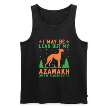 Azawakh Hundebesitzer Arabischer Windhund Tuareg Sloughi - Männer Premium Bio Tank Top - Schwarz - Vorne - AI Model Male 178 light (178cm)
