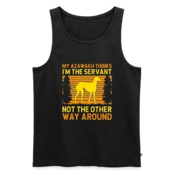 Azawakh Hundebesitzer Arabischer Windhund Tuareg Sloughi - Männer Premium Bio Tank Top - Schwarz - Vorne - AI Model Male 178 light (178cm)