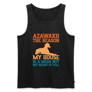 Azawakh Hundebesitzer Arabischer Windhund Tuareg Sloughi - Männer Premium Bio Tank Top - Schwarz - Vorne - AI Model Male 178 light (178cm)