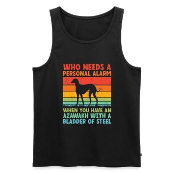 Azawakh Hundebesitzer Arabischer Windhund Tuareg Sloughi - Männer Premium Bio Tank Top - Schwarz - Vorne - AI Model Male 178 light (178cm)