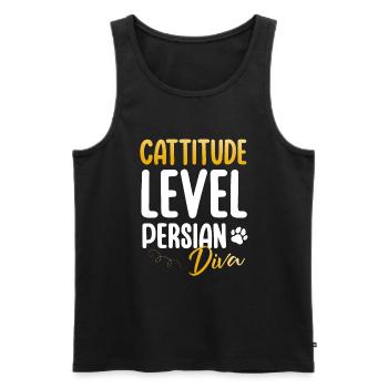 Perserkatze Katzenliebhaber Katzenbesitzer Perserlanghaar C - Männer Premium Bio Tank Top - Schwarz - Vorne - AI Model Male 178 light (178cm)