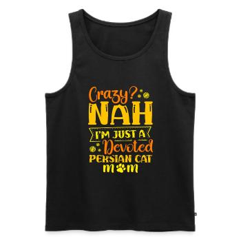 Perserkatze Katzenliebhaber Katzenbesitzer Perserlanghaar C - Männer Premium Bio Tank Top - Schwarz - Vorne - Michal (187cm)