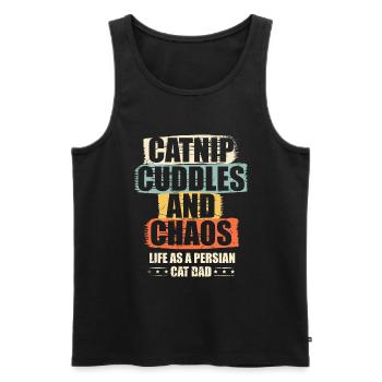 Persian Cat Cat Lover Cat Owner Persian Longhair C - Men's Premium Organic Tank Top - black - Front - AI Model Male 178 light (178cm)