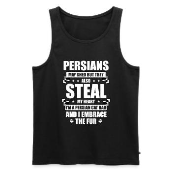 Chat persan Chat Amoureux Propriétaire de chat Persan Longhair C - Débardeur bio Premium Homme - noir - Devant - Michal (187cm)