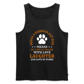 Chat persan Chat Amoureux Propriétaire de chat Persan Longhair C - Débardeur bio Premium Homme - noir - Devant - Michal (187cm)