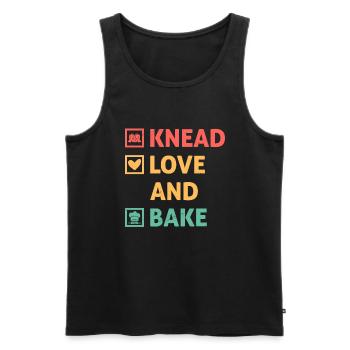 Baking Bakery Pastry Confectioner Baker Confection - Men's Premium Organic Tank Top - black - Front - AI Model Male 178 light (178cm)