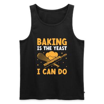 Baking Bakery Pastry Confectioner Baker Confection - Men's Premium Organic Tank Top - black - Front - AI Model Male 178 light (178cm)