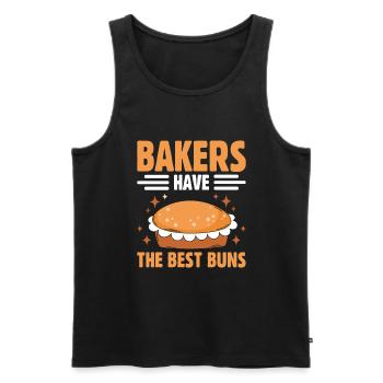 Baking Bakery Pastry Confectioner Baker Confection - Men's Premium Organic Tank Top - black - Front - AI Model Male 178 light (178cm)