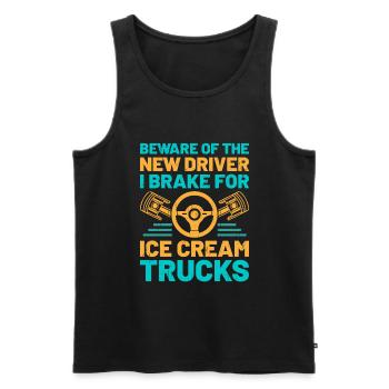 Driving License Passed New Driver Permit Driving S - Men's Premium Organic Tank Top - black - Front - AI Model Male 178 light (178cm)