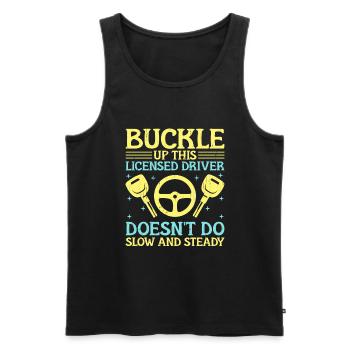 Driving License Passed New Driver Permit Driving S - Men's Premium Organic Tank Top - black - Front - AI Model Male 178 light (178cm)