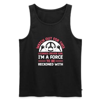 Driving License Passed New Driver Permit Driving S - Men's Premium Organic Tank Top - black - Front - Michal (187cm)