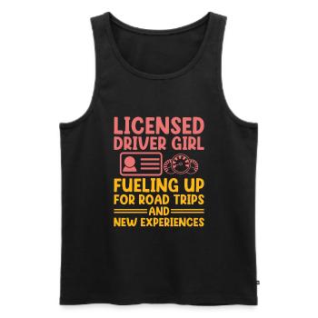 Driving License Passed New Driver Permit Driving S - Men's Premium Organic Tank Top - black - Front - AI Model Male 178 light (178cm)
