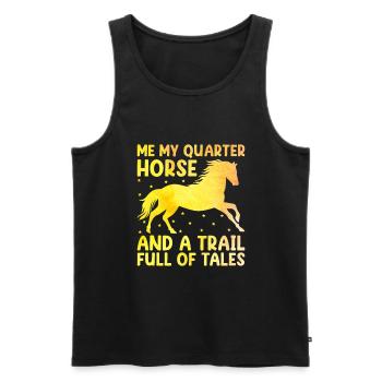 American Quarter Horse Equestrian Horse Lover Hors - Men's Premium Organic Tank Top - black - Front - AI Model Male 178 light (178cm)
