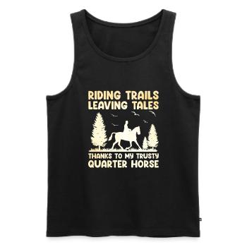American Quarter Horse Equestrian Horse Lover Hors - Men's Premium Organic Tank Top - black - Front - AI Model Male 178 light (178cm)