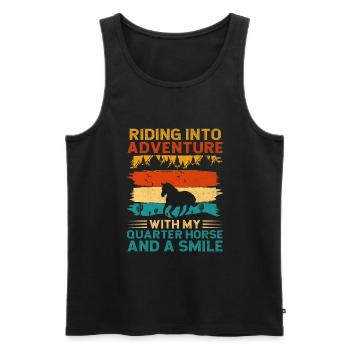 American Quarter Horse Equestrian Horse Lover Hors - Men's Premium Organic Tank Top - black - Front - AI Model Male 178 light (178cm)