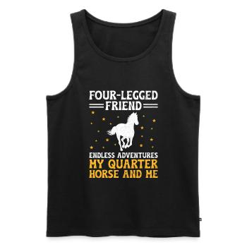 American Quarter Horse Reitpferd Liebhaber Hors - Männer Premium Bio Tank Top - Schwarz - Vorne - AI Model Male 178 light (178cm)
