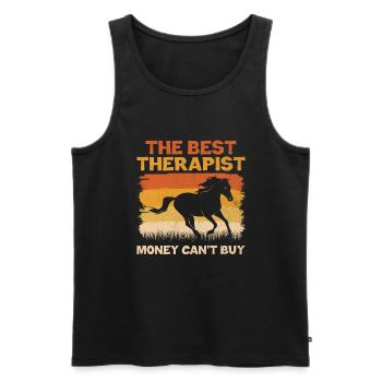 American Quarter Horse Reitpferd Liebhaber Hors - Männer Premium Bio Tank Top - Schwarz - Vorne - AI Model Male 178 light (178cm)