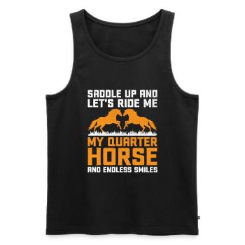 American Quarter Horse Equestrian Horse Lover Hors - Men's Premium Organic Tank Top - black - Front - AI Model Male 178 light (178cm)
