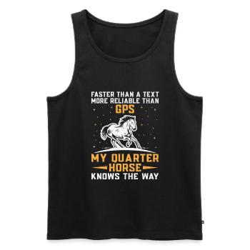 American Quarter Horse Equestrian Horse Lover Hors - Men's Premium Organic Tank Top - black - Front - AI Model Male 178 light (178cm)