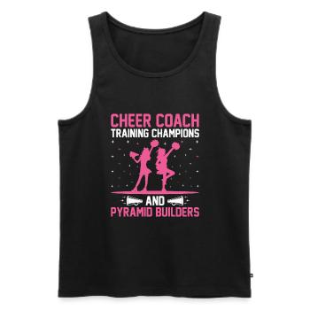 Cheerleading Coach Cheer Coach Cheerleader Cheer T - Männer Premium Bio Tank Top - Schwarz - Vorne - Michal (187cm)