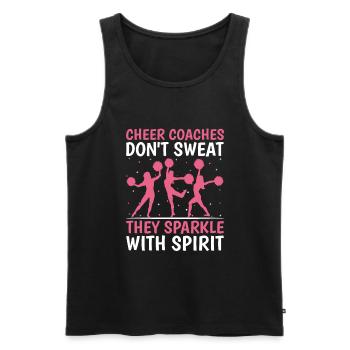 Cheerleading Coach Cheer Coach Cheerleader Cheer T - Men's Premium Organic Tank Top - black - Front - Michal (187cm)