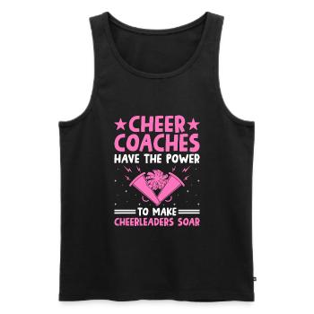 Cheerleading Coach Cheer Coach Cheerleader Cheer T - Débardeur bio Premium Homme - noir - Devant - Michal (187cm)