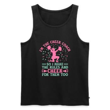 Cheerleading Coach Cheer Coach Cheerleader Cheer T - Débardeur bio Premium Homme - noir - Devant - Michal (187cm)