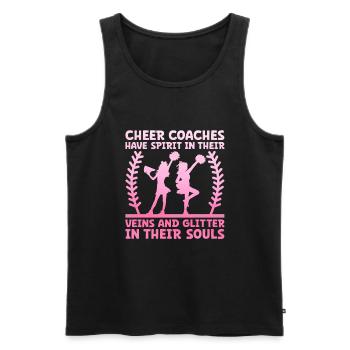 Cheerleading Coach Cheer Coach Cheerleader Cheer T - Men's Premium Organic Tank Top - black - Front - Michal (187cm)
