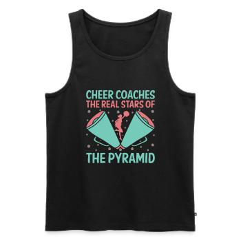 Cheerleading Coach Cheer Coach Cheerleader Cheer T - Männer Premium Bio Tank Top - Schwarz - Vorne - Michal (187cm)