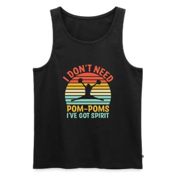 Cheerleading Coach Cheer Coach Cheerleader Cheer T - Men's Premium Organic Tank Top - black - Front - Michal (187cm)