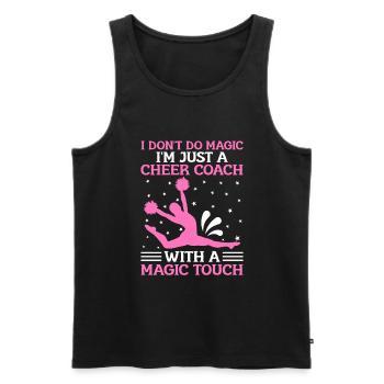Cheerleading Coach Cheer Coach Cheerleader Cheer T - Männer Premium Bio Tank Top - Schwarz - Vorne - Michal (187cm)