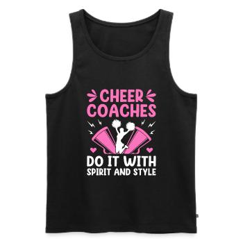 Cheerleading Coach Cheer Coach Cheerleader Cheer T - Men's Premium Organic Tank Top - black - Front - Michal (187cm)