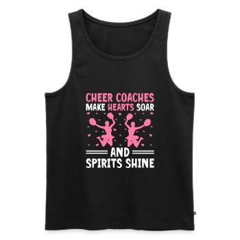 Cheerleading Coach Cheer Coach Cheerleader Cheer T - Men's Premium Organic Tank Top - black - Front - Michal (187cm)
