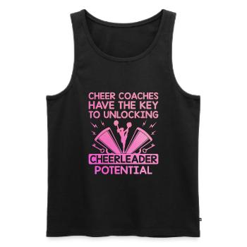 Cheerleading Coach Cheer Coach Cheerleader Cheer T - Débardeur bio Premium Homme - noir - Devant - Michal (187cm)