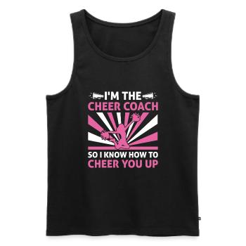 Cheerleading Coach Cheer Coach Cheerleader Cheer T - Men's Premium Organic Tank Top - black - Front - AI Model Male 178 light (178cm)