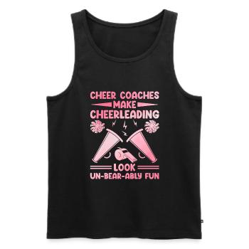 Cheerleading Coach Cheer Coach Cheerleader Cheer T - Débardeur bio Premium Homme - noir - Devant - AI Model Male 178 light (178cm)