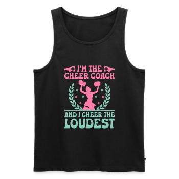 Cheerleading Coach Cheer Coach Cheerleader Cheer T - Men's Premium Organic Tank Top - black - Front - AI Model Male 178 light (178cm)